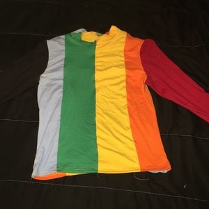 various colored striped shirt 🖤❤️🧡💛💚